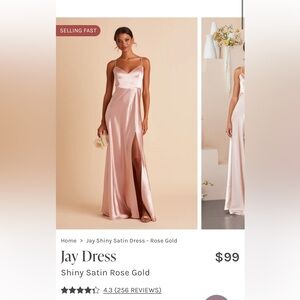 Bridesmaid dress rose gold birdy grey